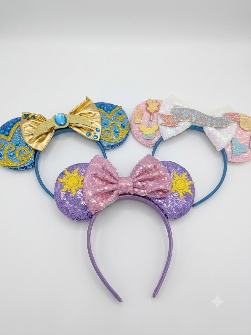 Lot of 3 Custom Disney Parks Inspired Minnie Mouse Ears 🏰